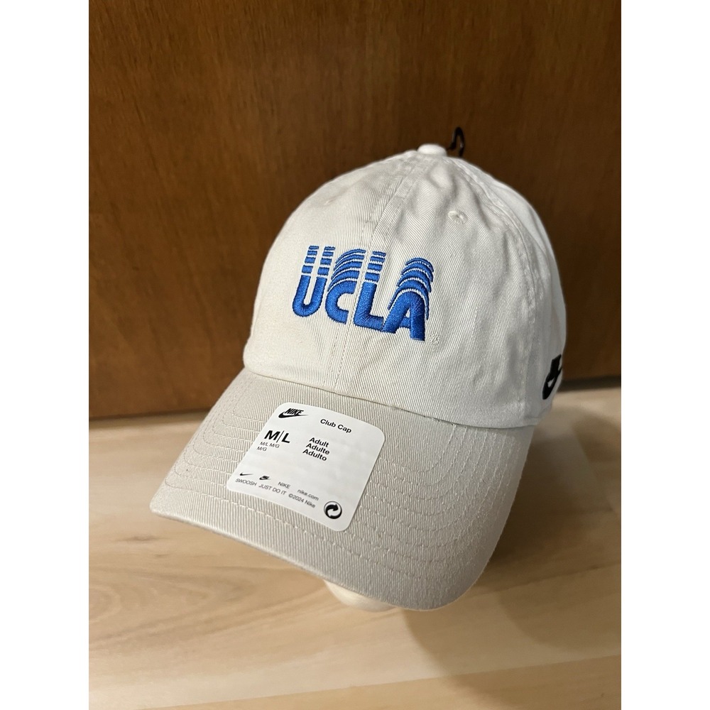 New Nike Club Hat Cap Strapback UCLA Bruins Light Gray Blue Embroidery Adult M/L